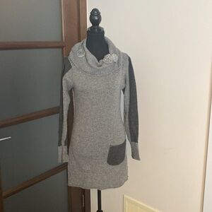Elena Wang Dual grey tunic sweater size XS